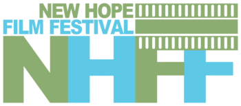 A green and blue graphic with the words " new hope festival ".